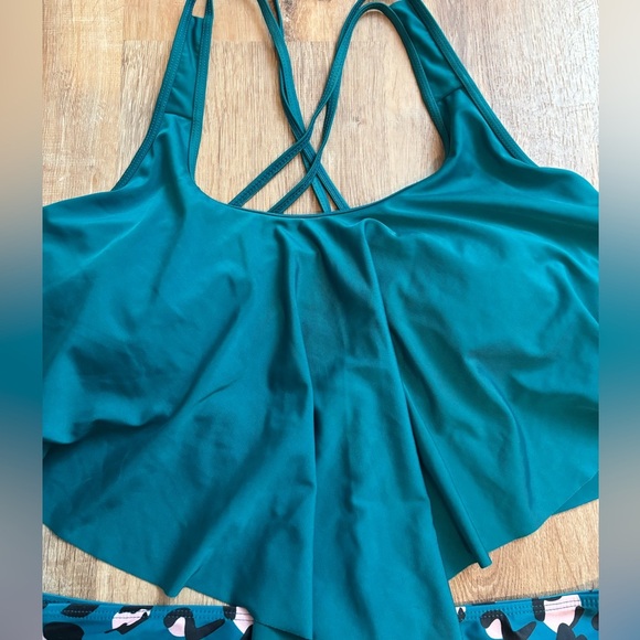 Women’s Tankini Bathing Suit Animal Print High Waisted Size 3x - Picture 3 of 5